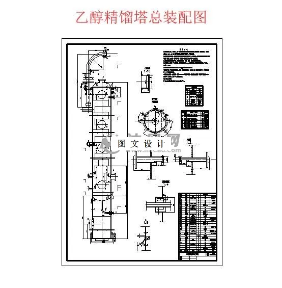 乙醇精馏塔总装配图