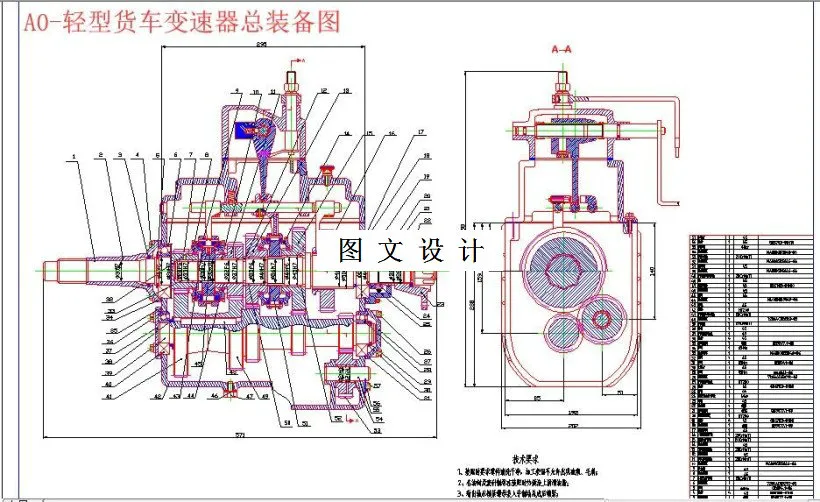 M6292-某轻型载货汽车机械式变速器设计（4+1档）