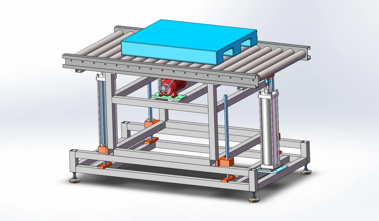 M6711-升降滚筒输送机提升装置设计[含SW三维图]