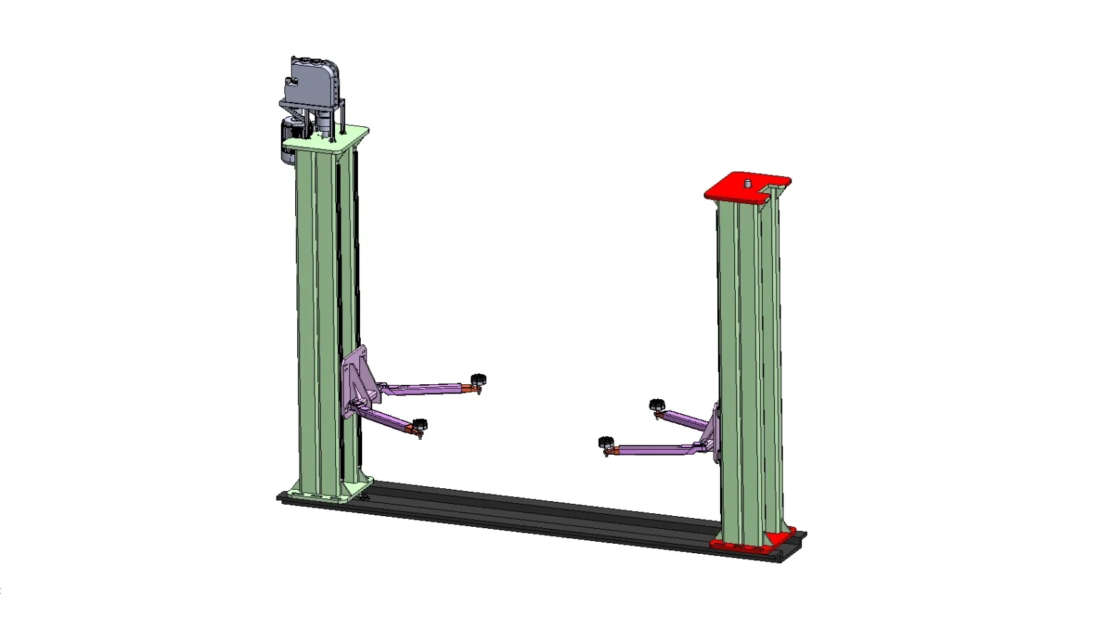 M6730-双柱举升机机械设计[含SW三维图]
