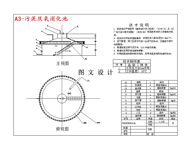 污泥厌氧消化池