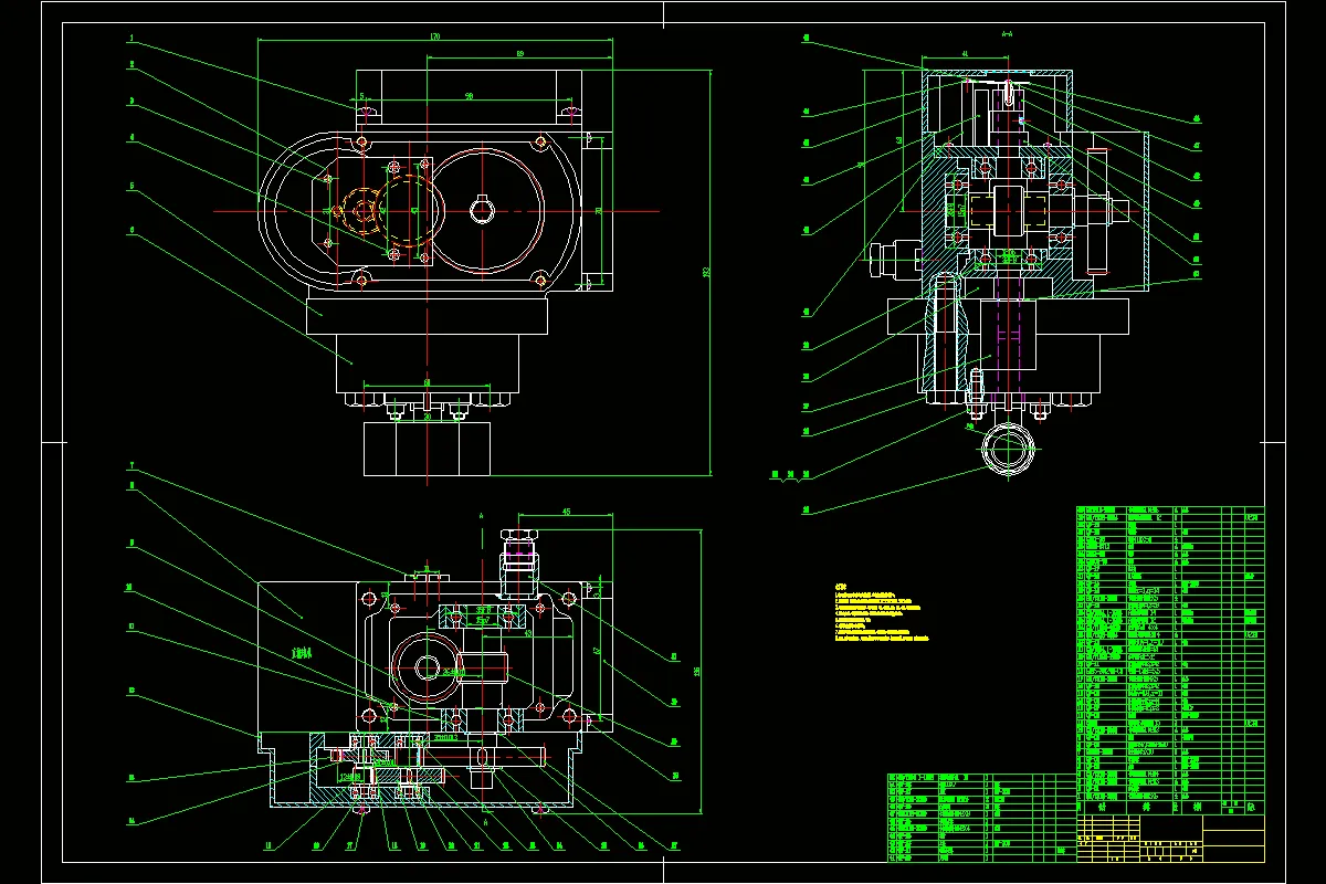 M6984-DN15电动球阀传动机构设计