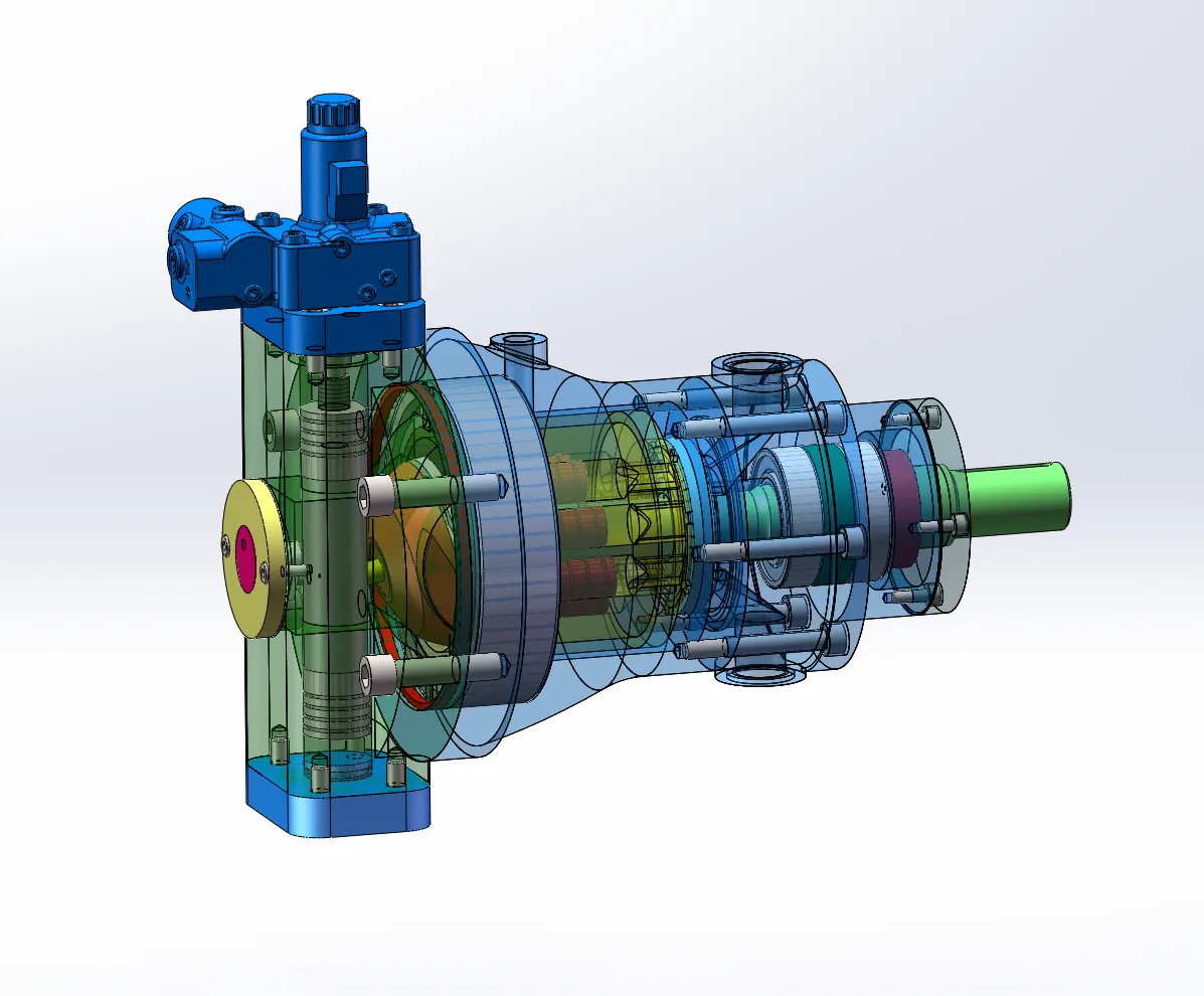 M7528-78mlr斜盘式恒压柱塞变量泵设计[含SW三维图]