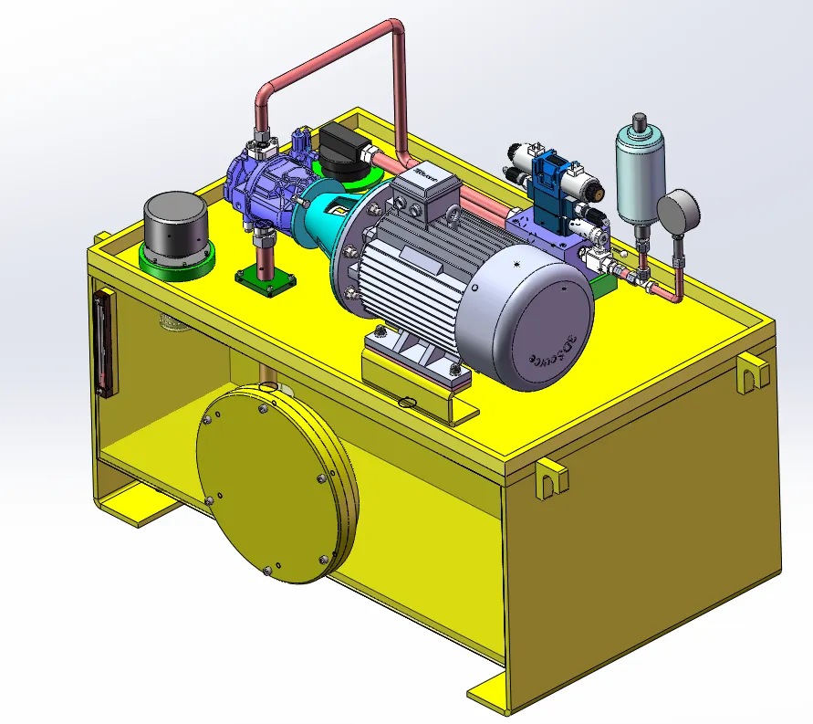 M7553-卧式液压动力站设计[含SW三维图]