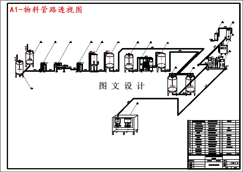 物料管路透视图