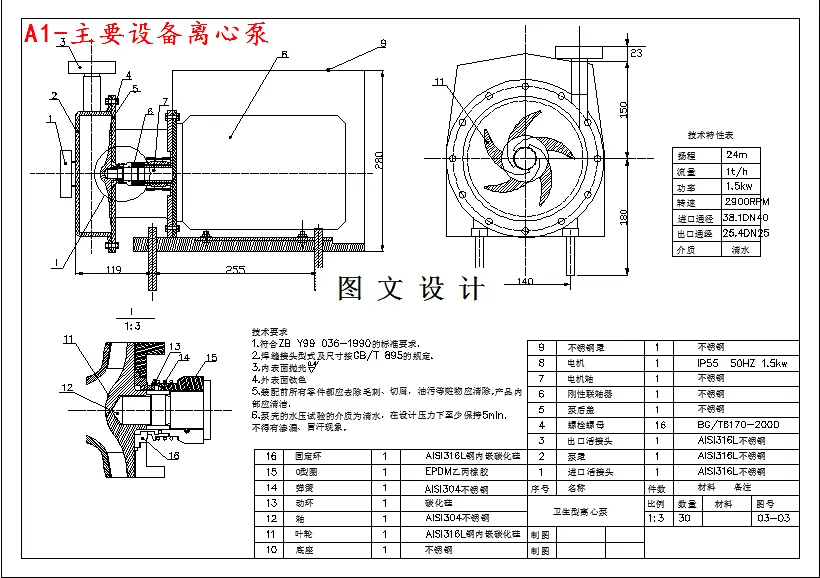 主要设备离心泵