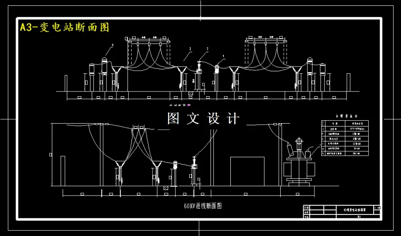 变电站断面图