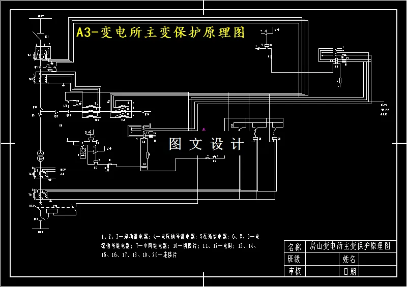 变电所主变保护原理图