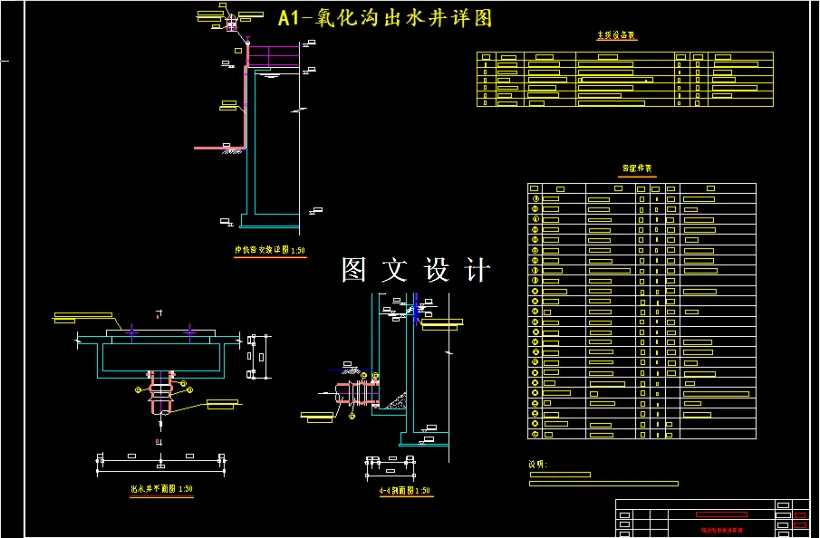 氧化沟出水井详图
