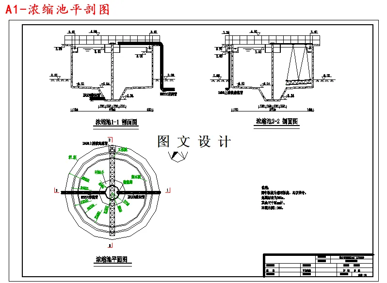 浓缩池平剖图