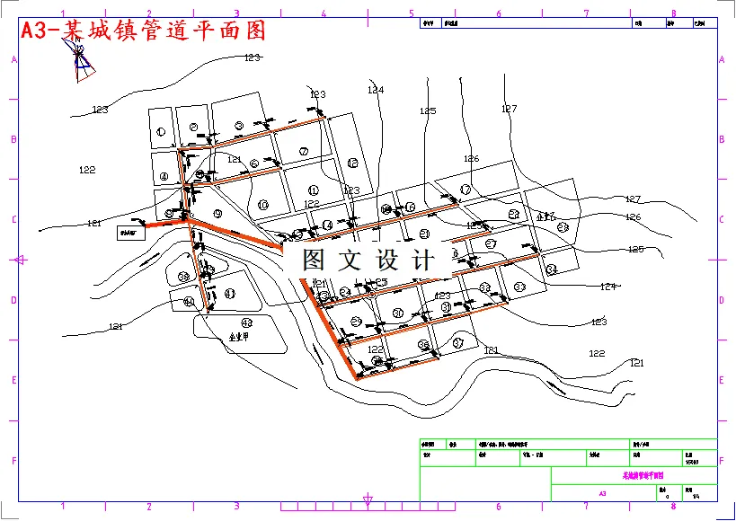 某城镇管道平面图