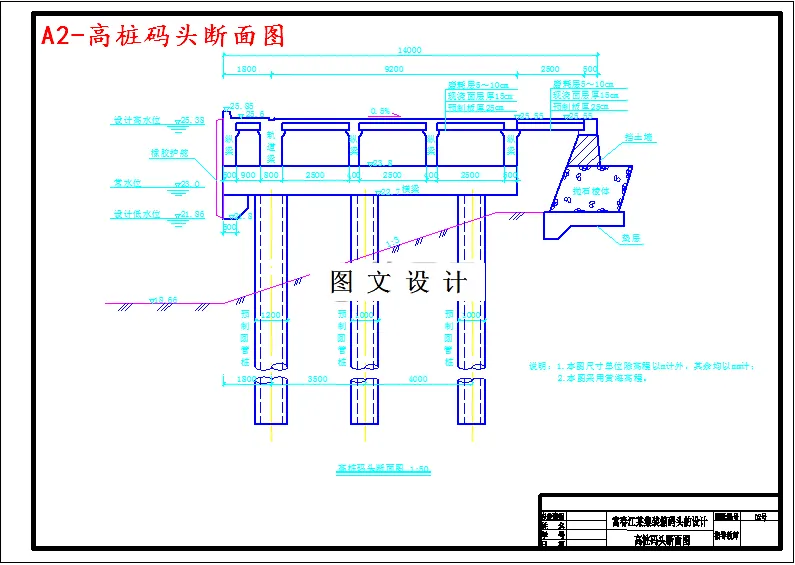 高桩码头断面图