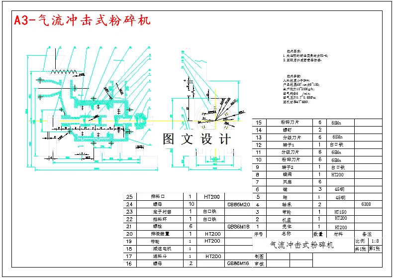 气流冲击式粉碎机