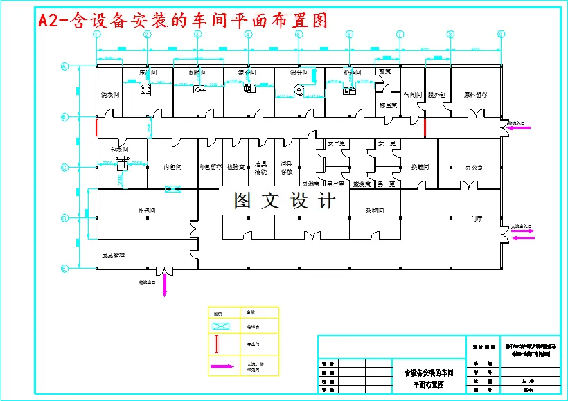 含设备安装的车间平面布置图