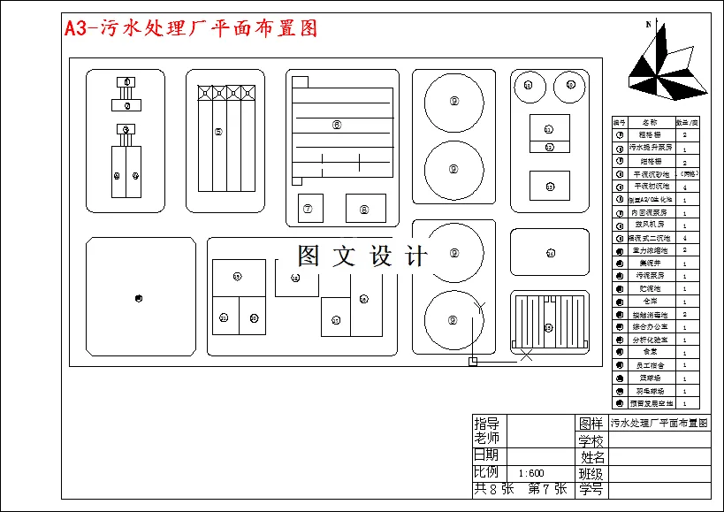 M3549-1万吨城市污水厂综合设计
