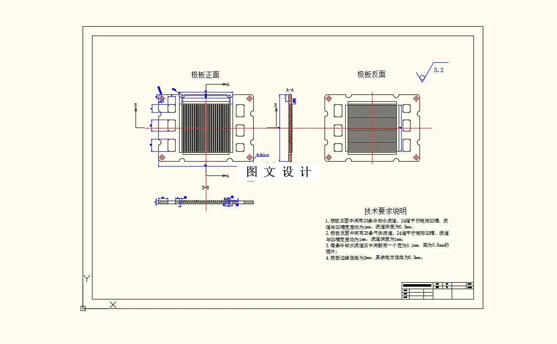 集成翅片式冷却流场