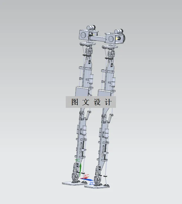 M8702-多自由度双足机械人下肢机构设计【含SW三维图】