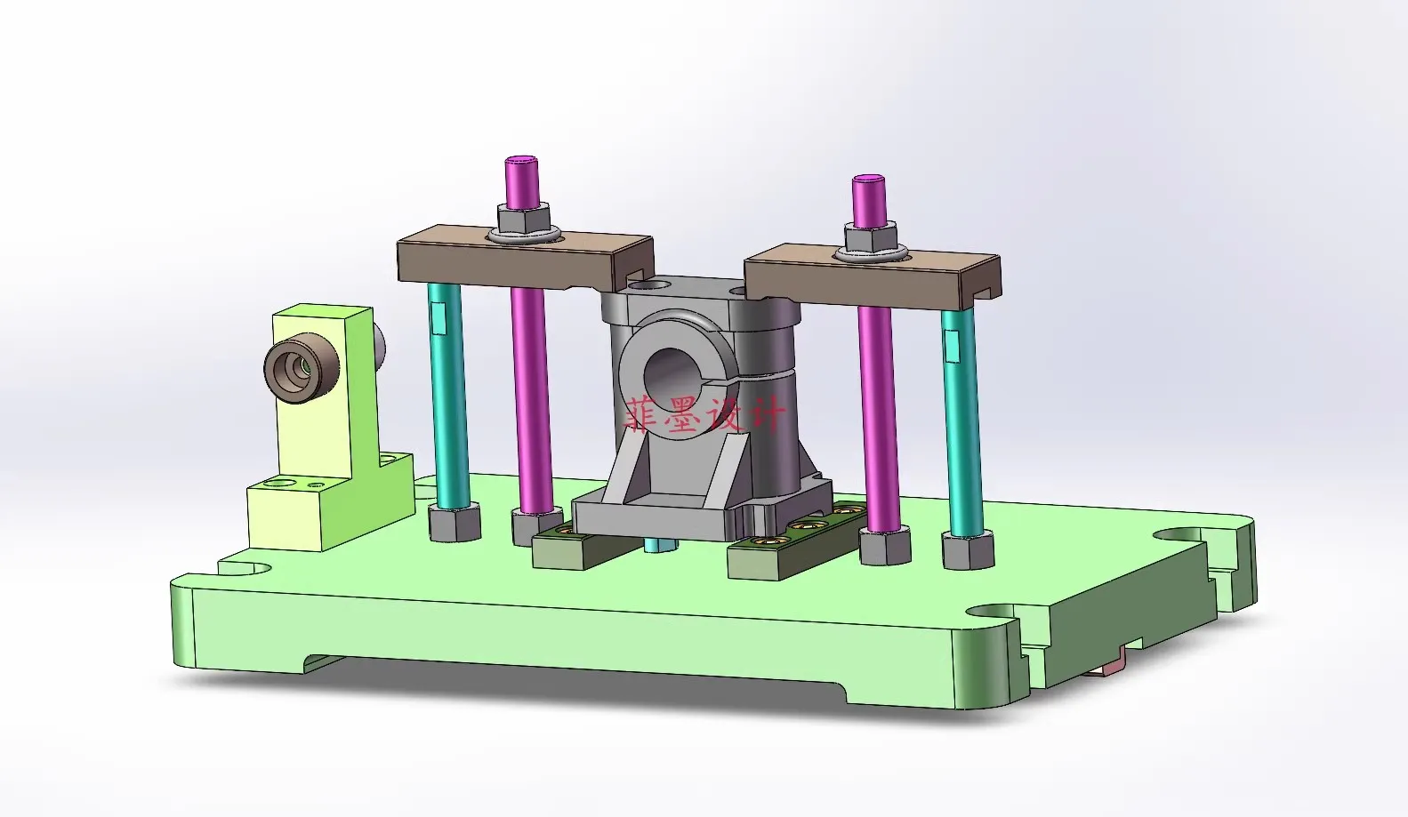 M8926-摇臂轴座加工工艺及铣两侧面夹具设计【含SW三维图】
