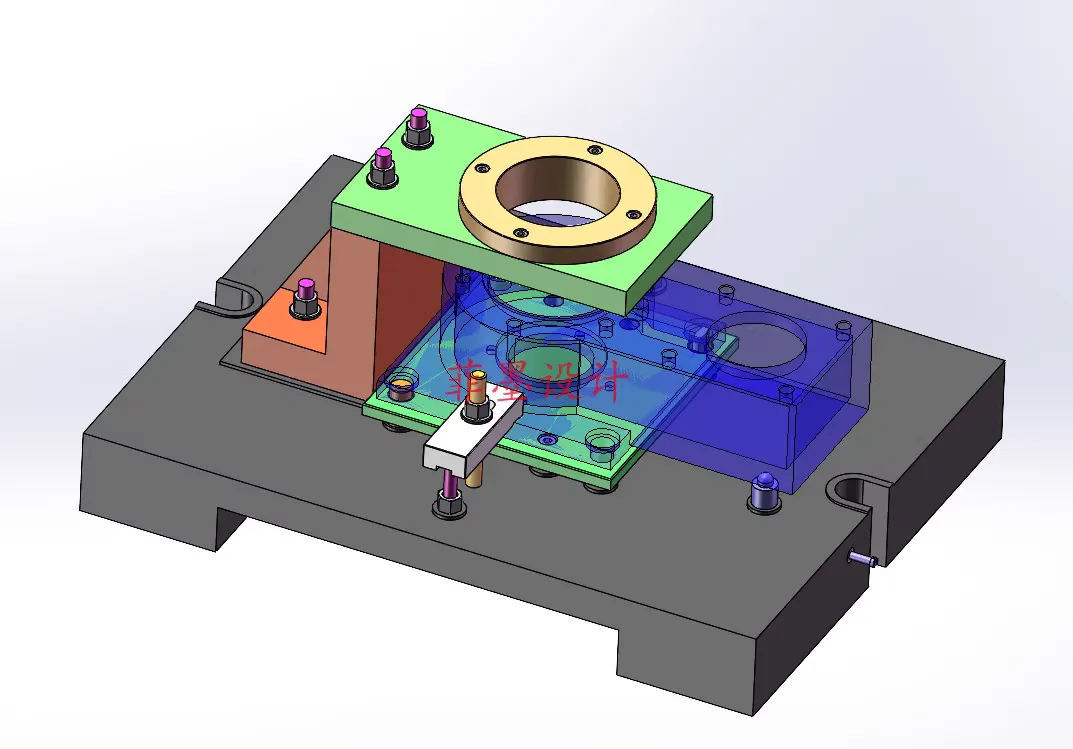 M9045-阀腔加工工艺及镗100孔夹具设计【含SW三维图】