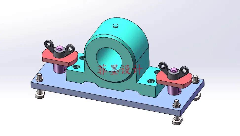 C22421-轴承座工艺及铣12凸台夹具设计【含SW三维图】