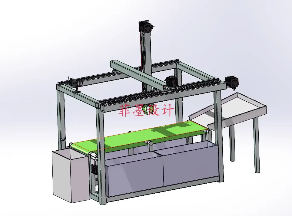 C24533-龙门式垃圾分拣机械手机械设计【含SW三维图】