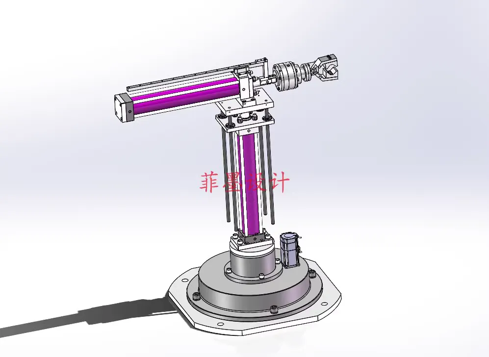 C24540-三自由度车床液压上下料机械手设计【含SW三维图】