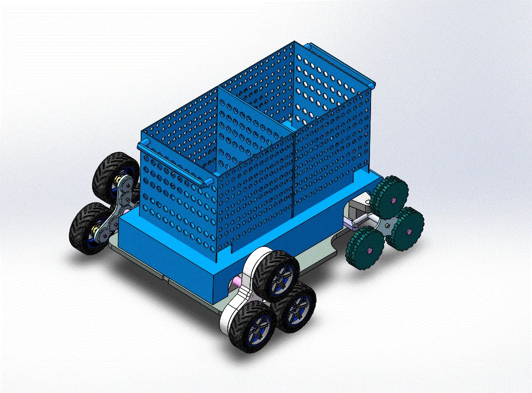 N2202-行星轮式爬楼梯物料小车设计【含SW三维图】