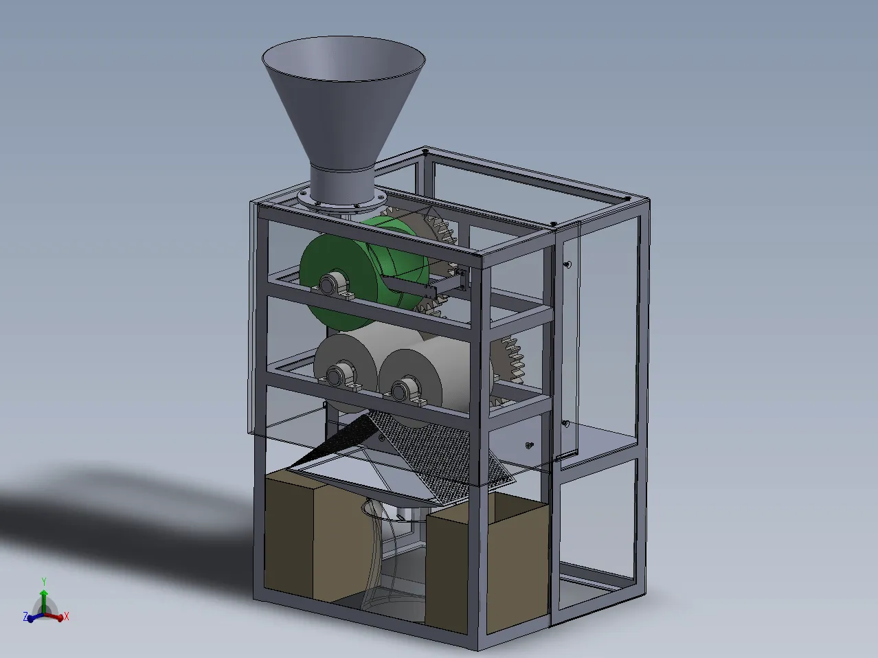 Z1269-小型橙汁压榨机设计【含SW三维图】
