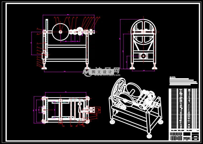 N2380-草绳编织机设计