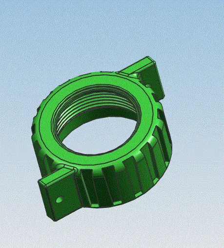 RT565-车载手机支架锁紧螺母塑料注射模具设计【含UG三维图】