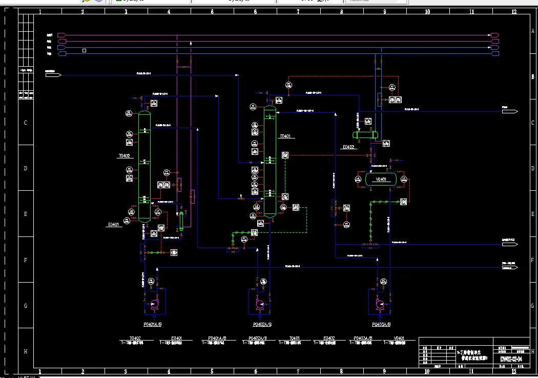 1-丁烯精制单元管道仪表流程图1
