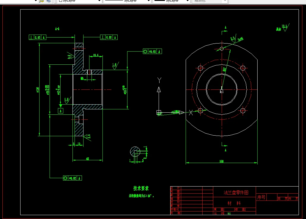 K1794B-法兰盘工艺规程及钻M6孔夹具设计[含工艺流程图]