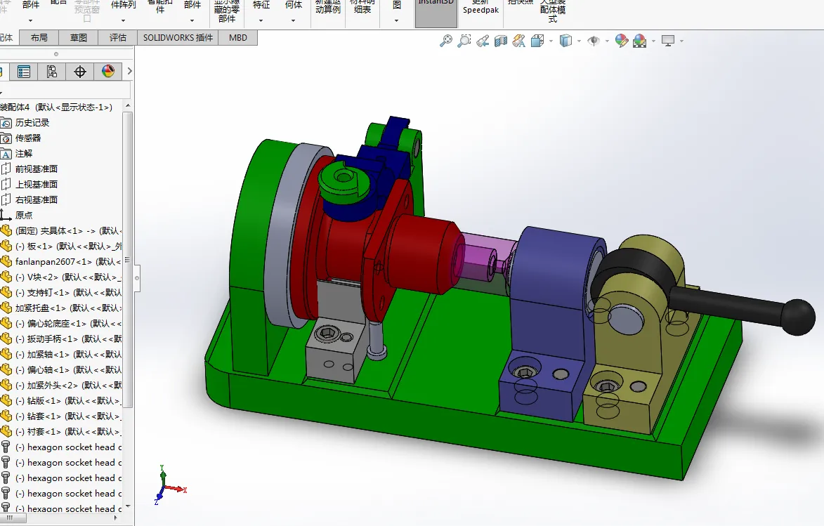 V486B-法兰盘[831004]工艺及钻φ6和φ4孔夹具设计【含SW三维图】