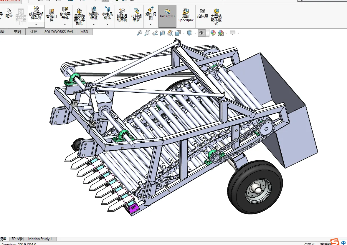 Z603-振动式马铃薯收获机的设计[含SW三维图]