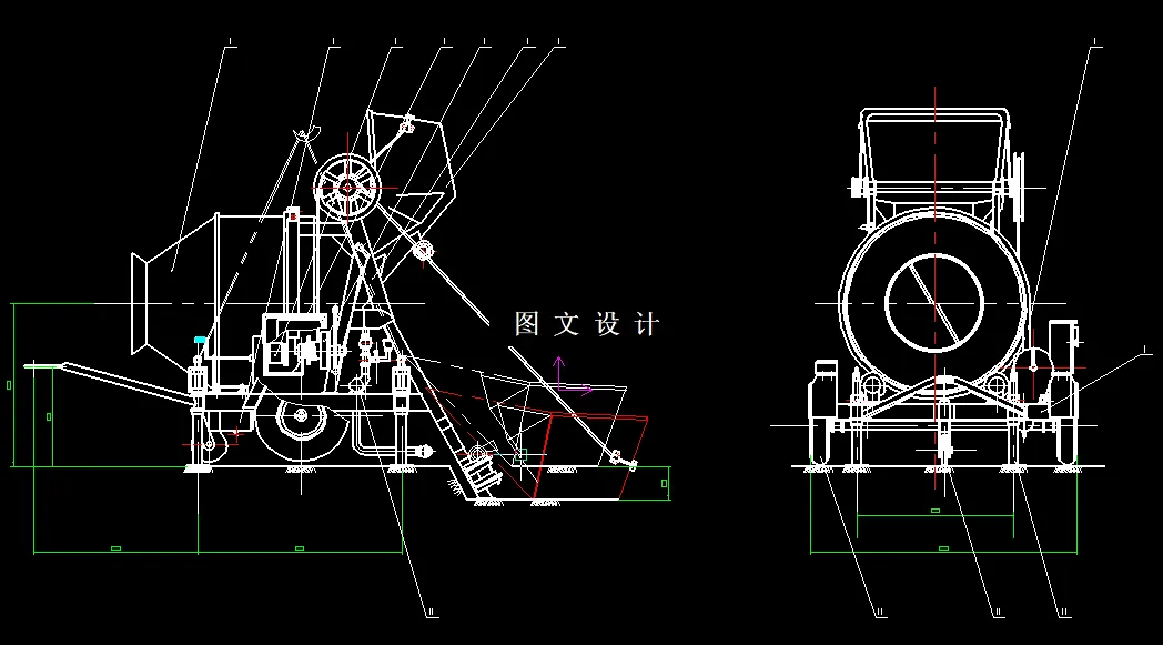 N3189-JZ350翻斗混凝土搅拌机设计