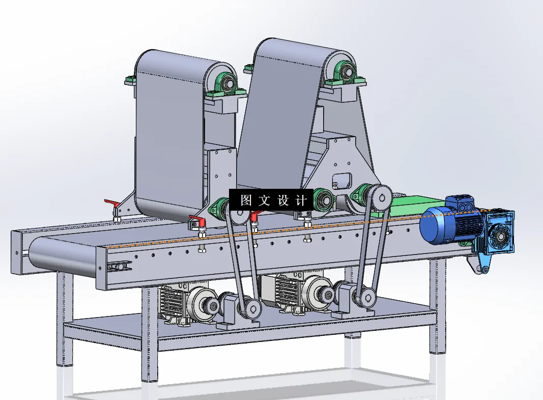 N3838-砂带磨光机设计 【含SW三维图】