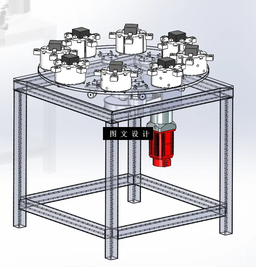 N3868-分度转台结构设计【含SW三维图】