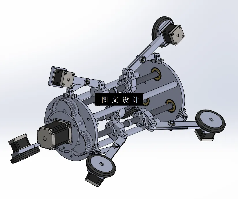 N3884-垂直管道爬行装置设计【含SW三维图】