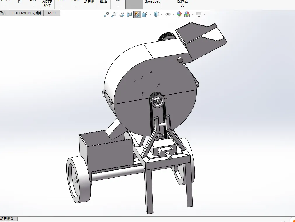 Z1530-小型可移动式树枝粉碎机设计【含SW三维图】