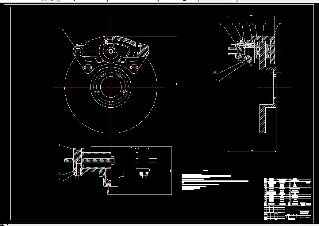 Z1026-乘用车后轮盘式制动器设计
