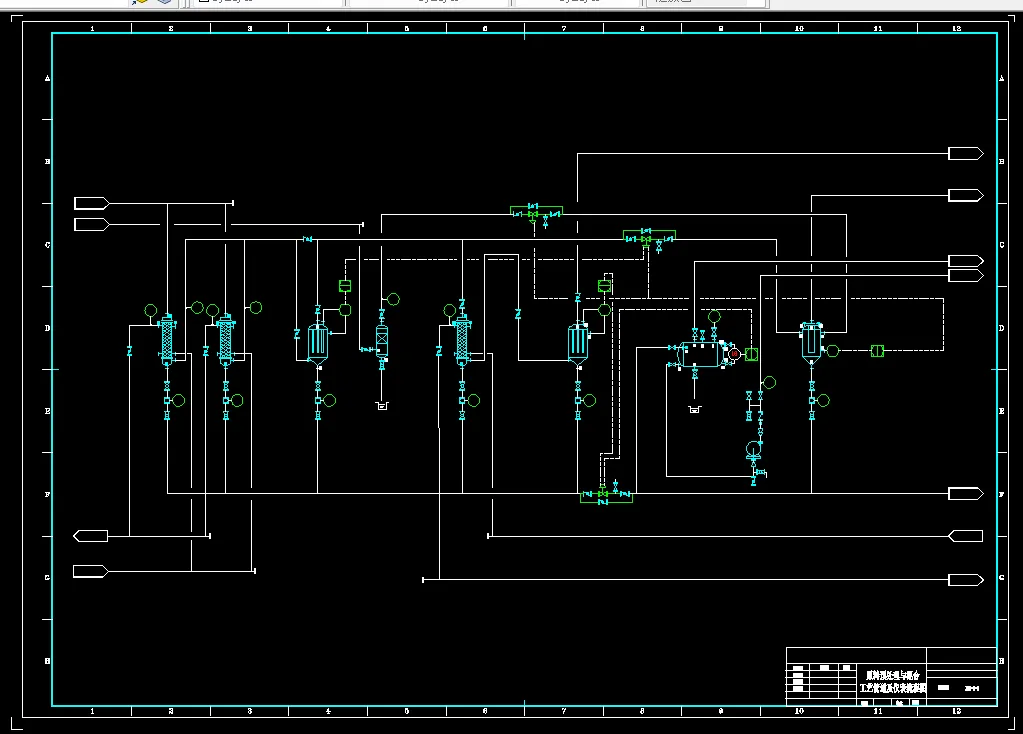 料预处理与混合工艺管道及仪表流程图