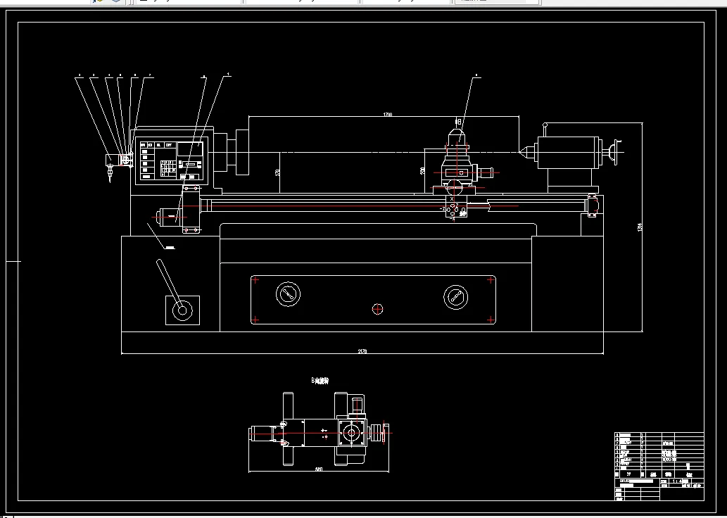机床联系尺寸图