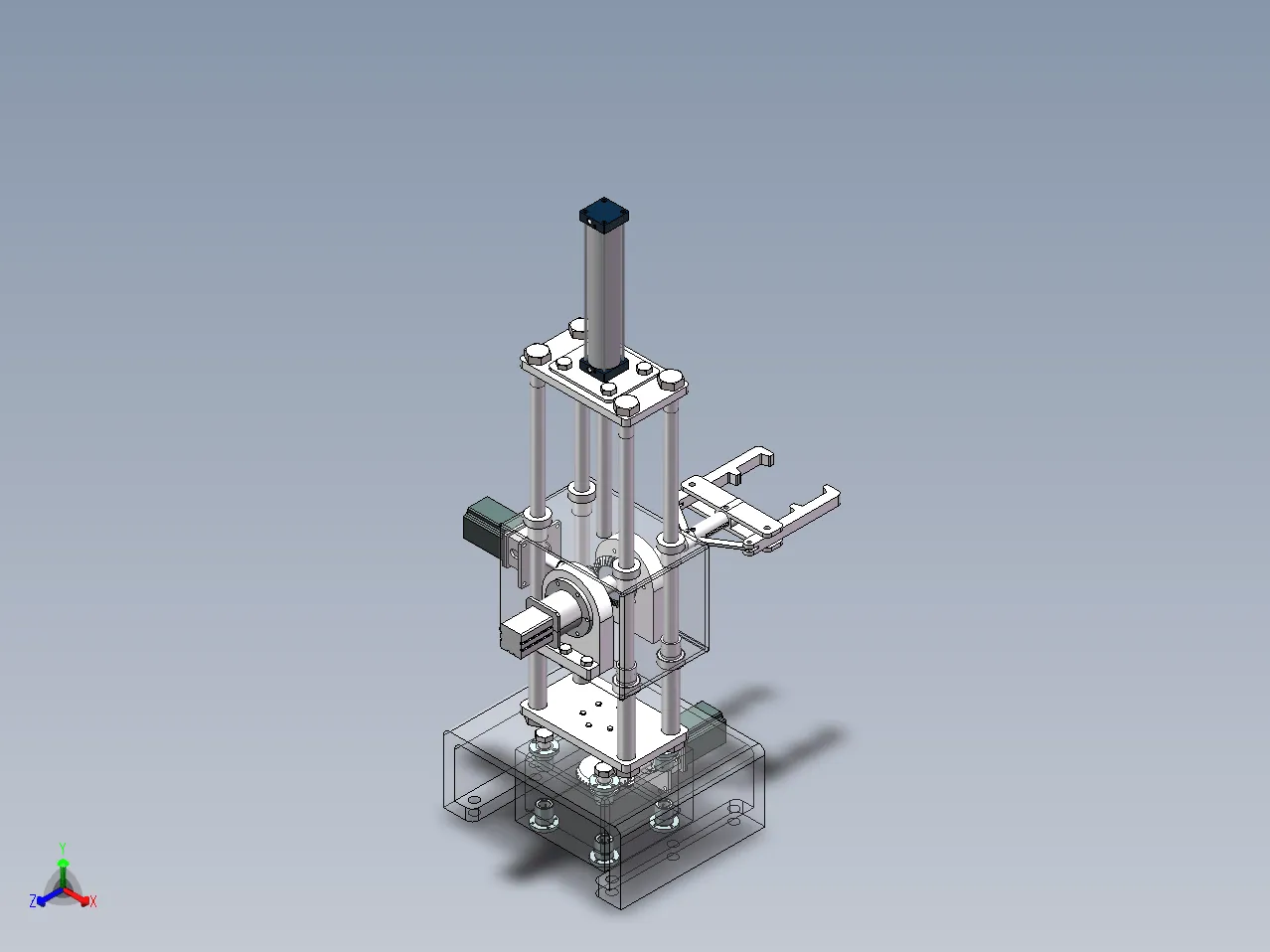 Z980-三自由度气动机械手设计【含SW三维图】