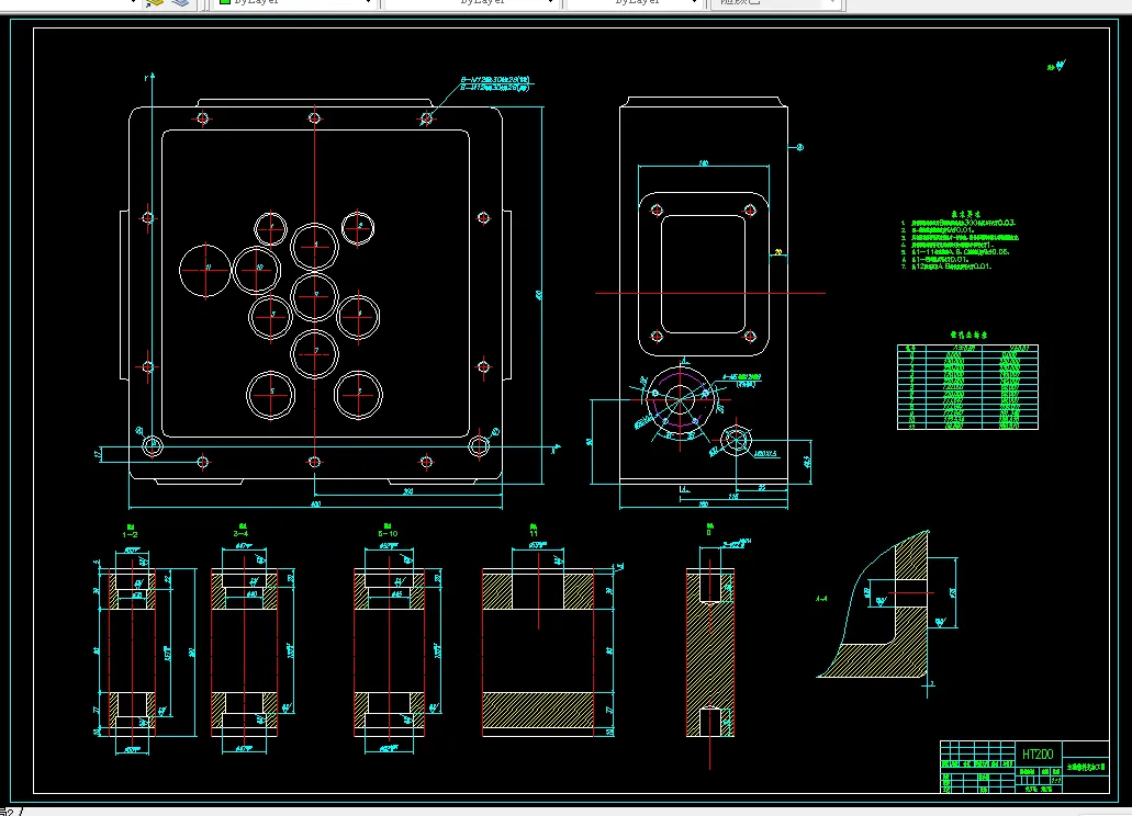 多轴箱补充加工图