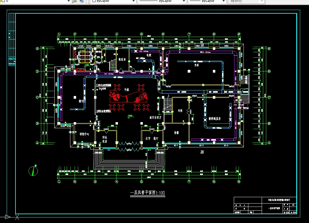 一层风管平面图