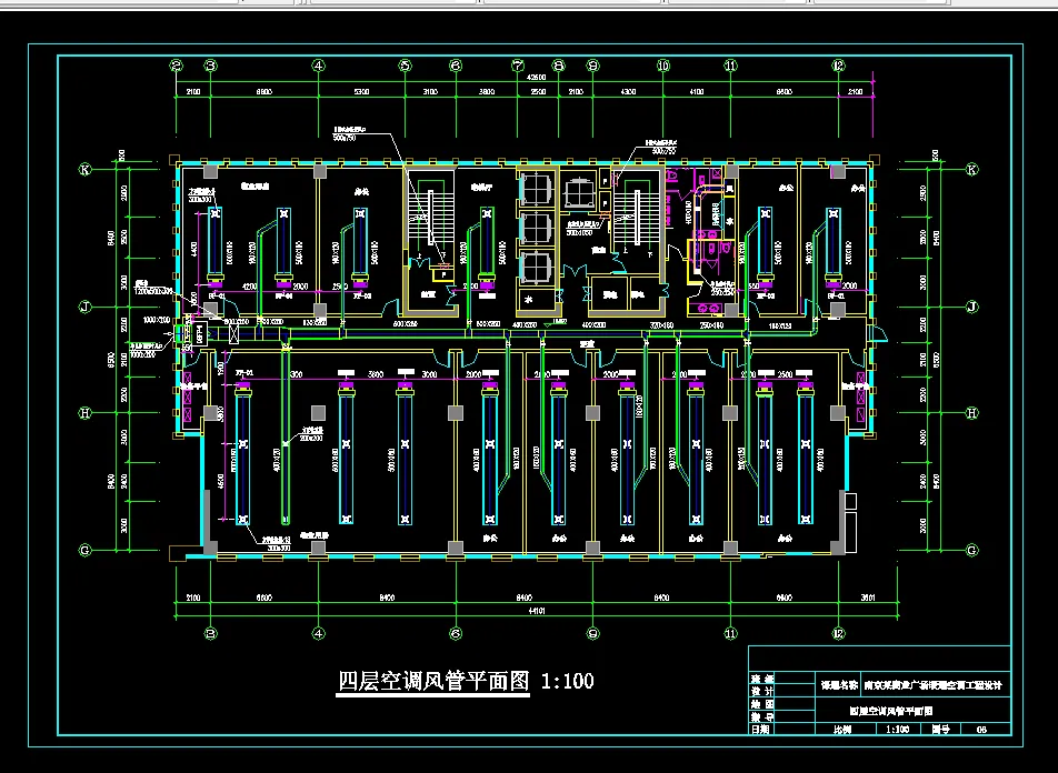 四层空调风管平面图