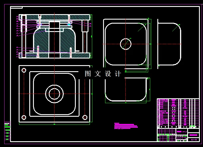 KF955-不锈钢水槽冲压模具设计（4套模具）