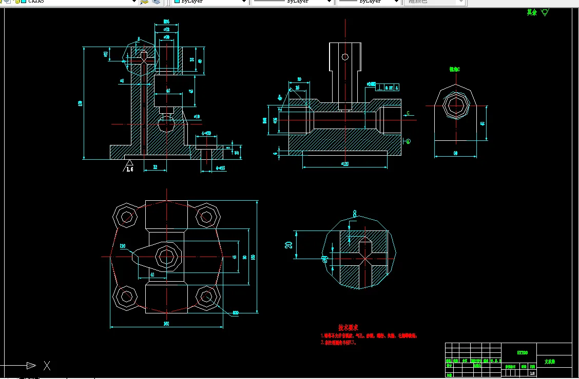 K1941-阀体 支承座加工工艺及钻4-Φ15孔台阶孔夹具设计