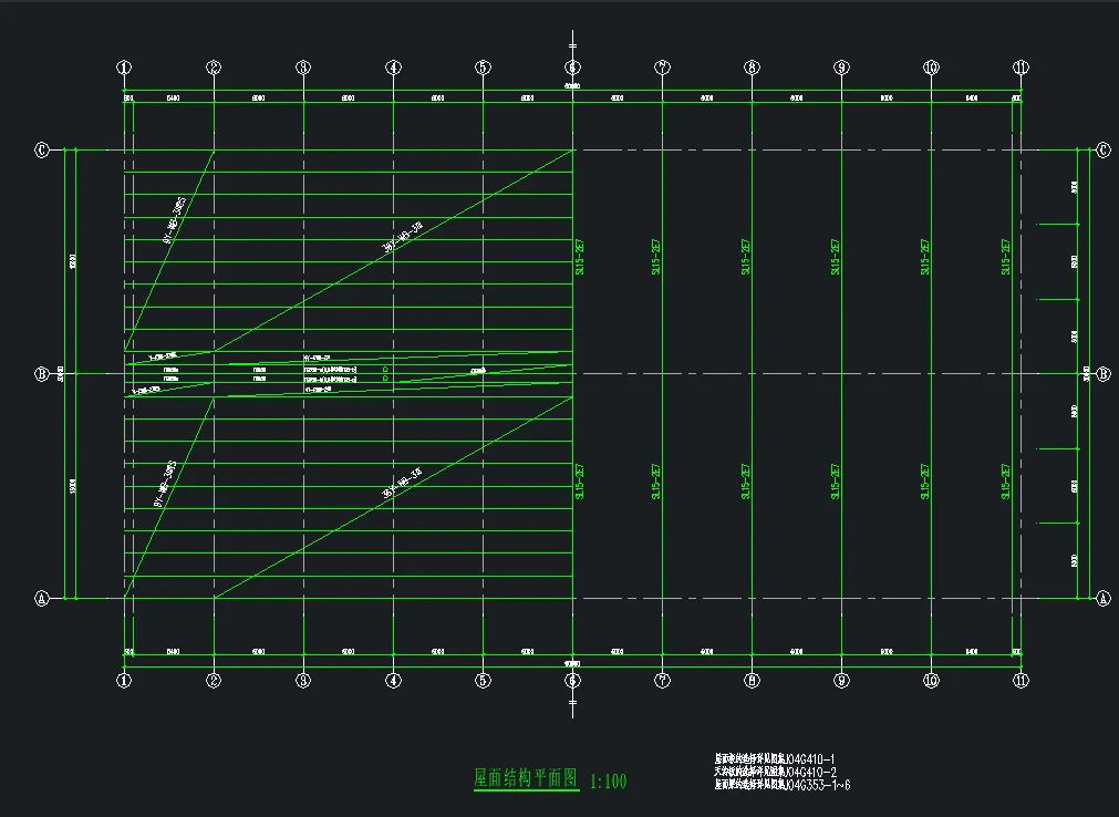屋面结构平面图