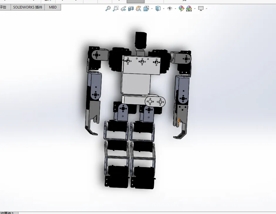 Z1914-人形机器人设计【含SW三维图】